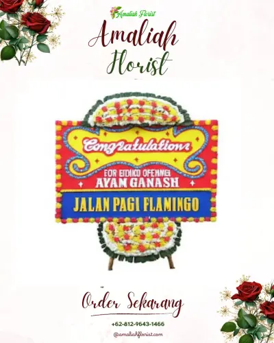 Bunga Papan Congratulation di Rawa Badak Selatan